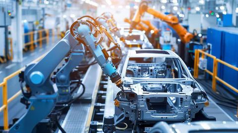 Explore Vehicle Assembly Line Automation With Industrial Robots and Production Systems